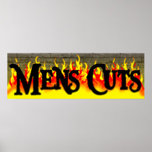 Mannen Haircut Salon Poster