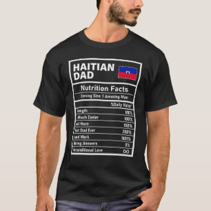 Mannen Haïtiaanse pap Nutrition Facts Vaderdag Nat T-shirt