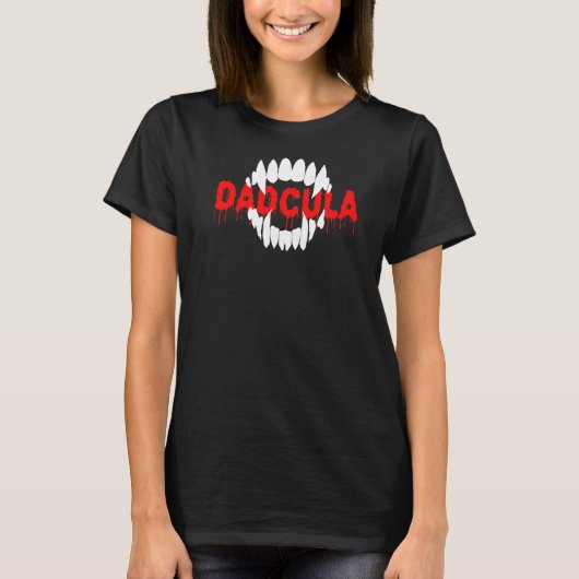 Mannen Halloween 2021 Dad Vampire Dadcula Dracula T-shirt (Voorkant)