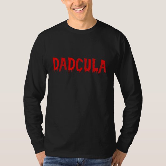 Mannen Halloween Dadcula T-shirt (Voorkant)