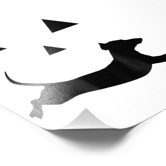 Mannen Halloween Pumpkin Dachshund Jack-O-Lantern  Foto Afdruk (Hoek)