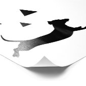 Mannen Halloween Pumpkin Dachshund Jack-O-Lantern Foto Afdruk (Hoek)