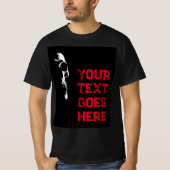 Mannen Halloween schedel verdrietige tekst zwart r T-shirt (Voorkant)