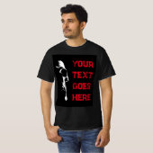 Mannen Halloween schedel zwart rood verdrietige te T-shirt (Voorkant volledig)