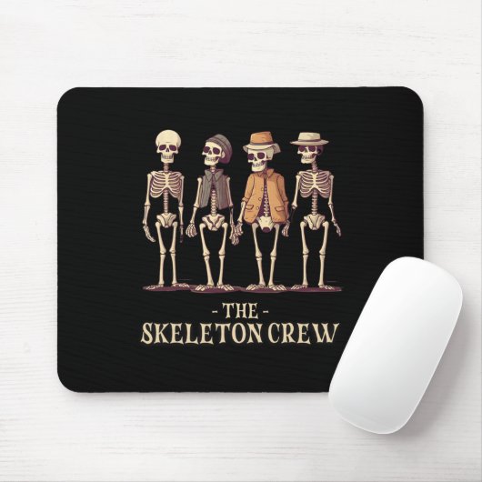 Mannen Halloween Skeleton Crew Muismat (Met muis)