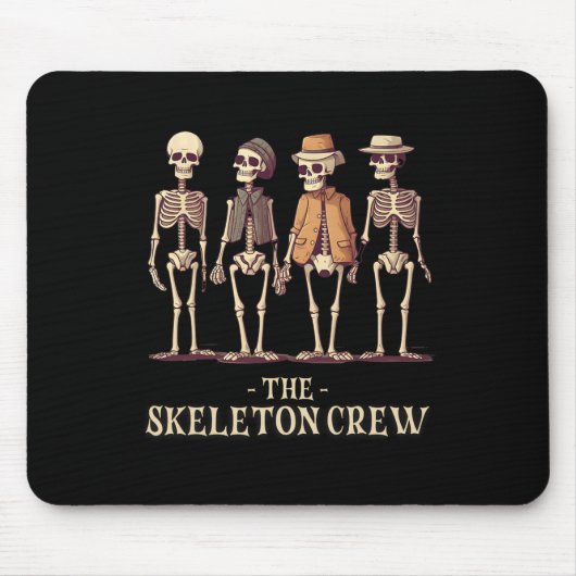 Mannen Halloween Skeleton Crew Muismat (Voorkant)