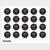 Mannen Halloween Skeleton Crew Ronde Sticker (Vel)