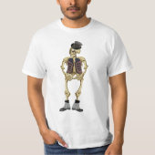 Mannen Halloween Skeleton T-shirt (Voorkant)