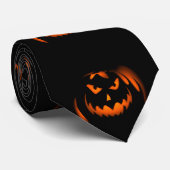 Mannen Halloween Stropdas Jack-Lantern (Opgerold)