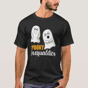 Mannen Halloween Wiskunde leraar woordongelijkheid T-shirt