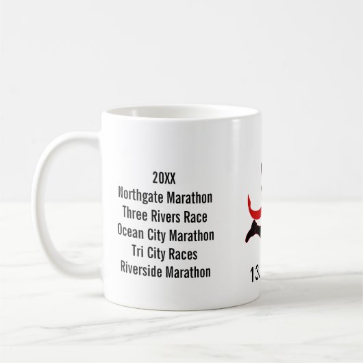 Mannen halve marathon koffiemok (Links)