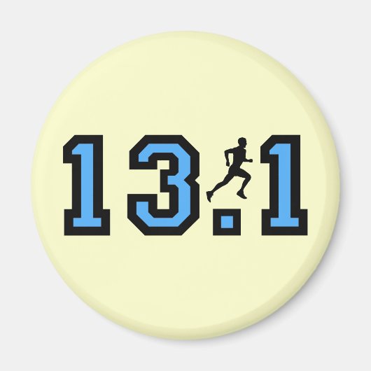Mannen halve marathon magneet (Voorkant)