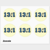 Mannen halve marathon ronde sticker (Vel)