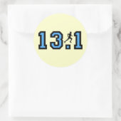 Mannen halve marathon ronde sticker (Tas)