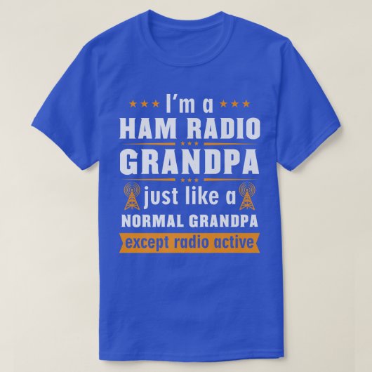 Mannen Ham Radio Operator Hobbyist Receiver Grandf T-shirt (Design voorkant)