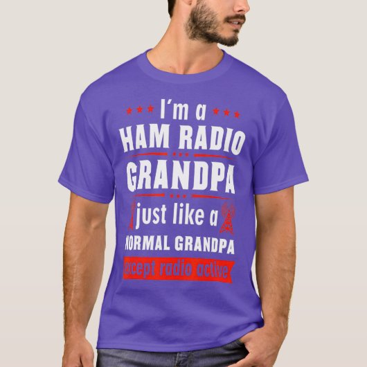 Mannen Ham Radio Operator Hobbyist Receiver T-shirt (Voorkant)