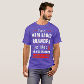 Mannen Ham Radio Operator Hobbyist Receiver T-shirt (Voorkant volledig)