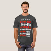 Mannen Ham Radio Operator Hobbyist Receiver T-shirt (Voorkant volledig)