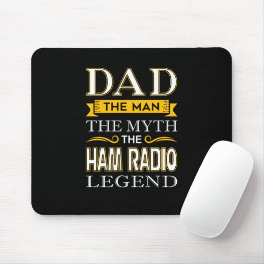 Mannen Ham Radio Pap Shirten Gifts for Dads - vade Muismat (Met muis)