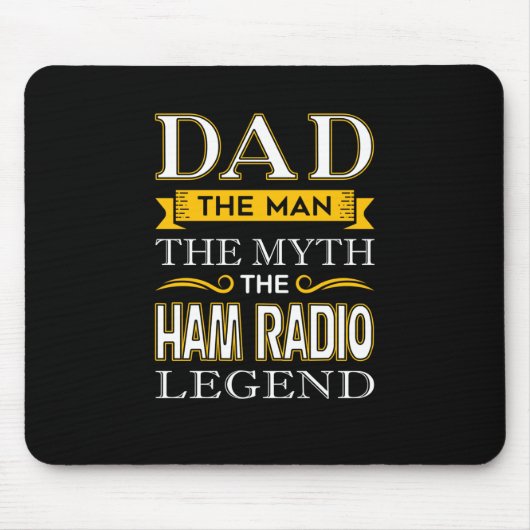Mannen Ham Radio Pap Shirten Gifts for Dads - vade Muismat (Voorkant)