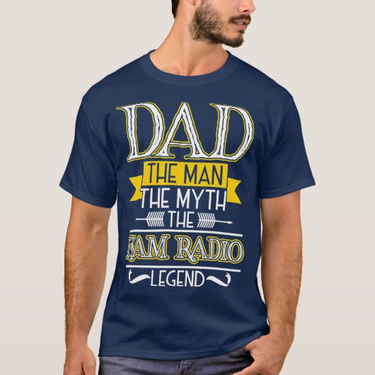Mannen Ham Radio Papa's cadeautjes voor vaders - v T-shirt (Voorkant)