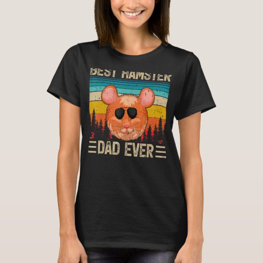 Mannen hamster  Beste Hamster Pap Ooster Vader T-shirt (Voorkant)