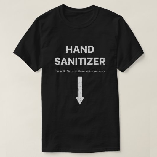 Mannen hand Sanitizer grappige mannen humor Xmas T-shirt (Design voorkant)