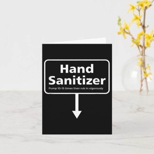Mannen Hand Sanitizer - Grappige Volwassen Humor K Kaart (Gele Bloem)