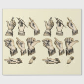 Mannen handgebaren kunstcollage cadeaupapier (Vlak)