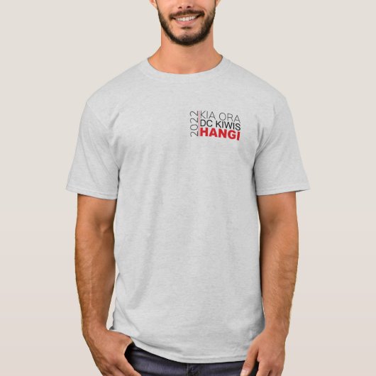 Mannen Hangi T Shirt (Voorkant)