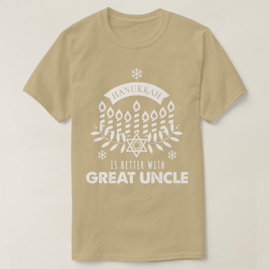 Mannen hanukkah is beter met grote oomvariatie t-shirt (Design voorkant)