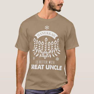 Mannen hanukkah is beter met grote oomvariatie t-shirt