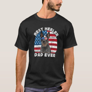 Mannen hapervader voor mannen Amerikaans vlagblauw T-shirt