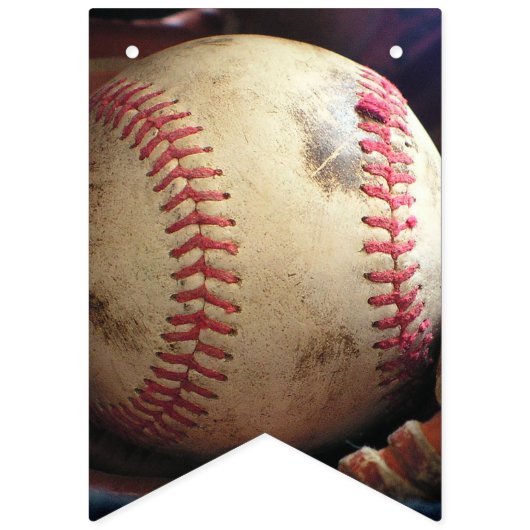 Mannen Happy Birthday Baseball Banner (Eerste vlag)