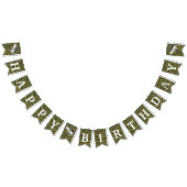 Mannen Happy Birthday Big Bass Vissen Camouflage  Vlaggetjes (Alle)