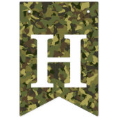 Mannen Happy Birthday Big Bass Vissen Camouflage  Vlaggetjes (Tweede vlag)