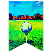 Mannen Happy Birthday Golfing Banner (Eerste vlag)