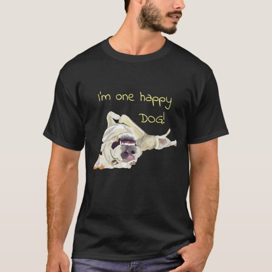 Mannen Happy Dog T-shirt (Voorkant)