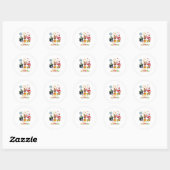 Mannen Happy Hanksmas Funny Halowee Ronde Sticker (Vel)