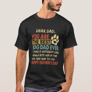 Mannen Happy Vaderdag van hondenlekkernijen tot Da T-shirt