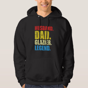 Mannen hardwerkende Glazier Fathers Day Glass Fitt Hoodie
