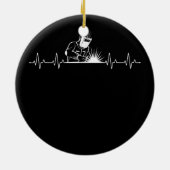 Mannen hartslag laslassen hartslag lassen keramisch ornament (Achterkant)