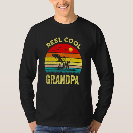Mannen haspel cool opa - Gevist voor papa of groot T-shirt (Voorkant)