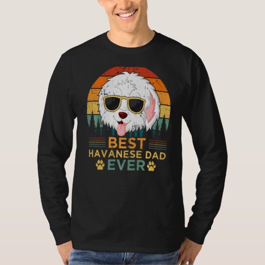 Mannen Havanese Dog Best Havanese Dad Fathe T-shirt (Voorkant)
