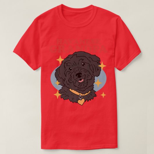 Mannen Havanese Grandpa Dog Owner Havanese  T-shirt (Design voorkant)