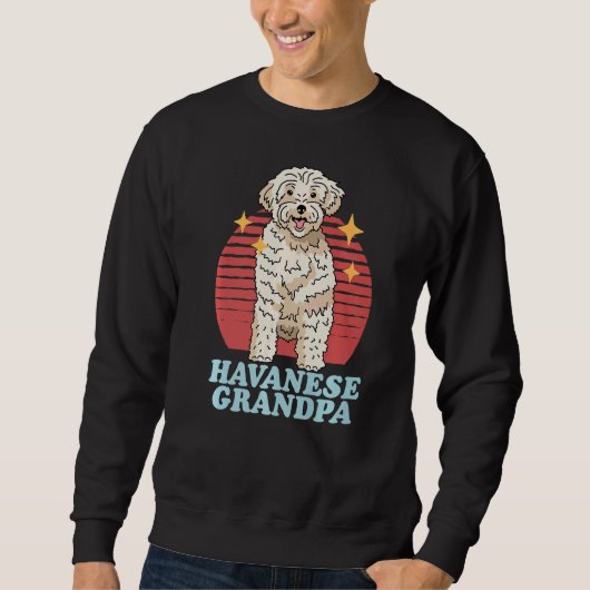 Mannen Havanese Grandpa Dog Owner Havanese Trui (Voorkant)