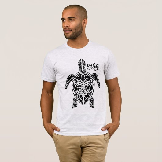 Mannen Hawaiian Turtle T-Shirt (Voorkant volledig)