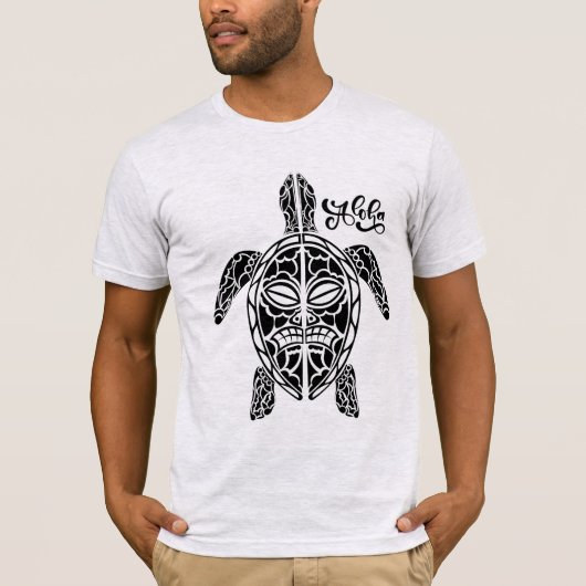 Mannen Hawaiian Turtle T-Shirt (Voorkant)
