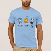 Mannen Heard Saw Ate No Bird / Blue T-Shirt (Voorkant)