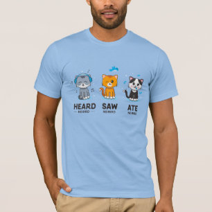Mannen Heard Saw Ate No Bird / Blue T-Shirt